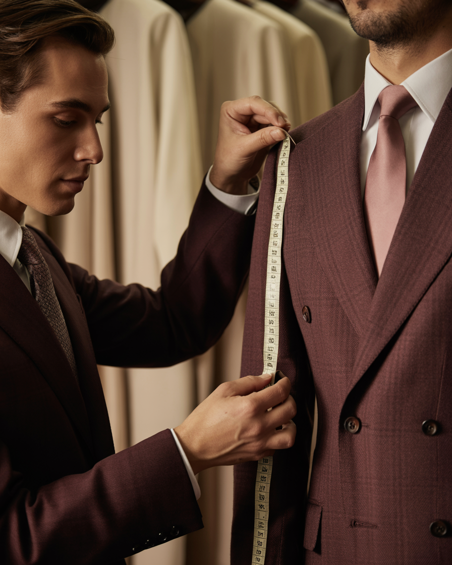 Professional tailor at work